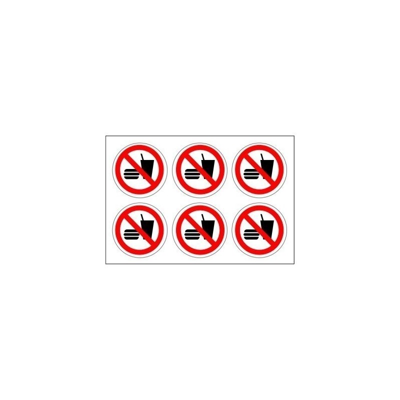 No Food And Drink Labels Pack of 24