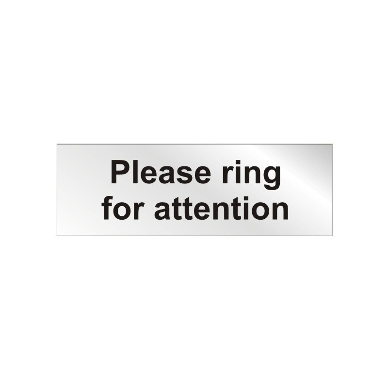 Prestige Please Ring For Attention Sign