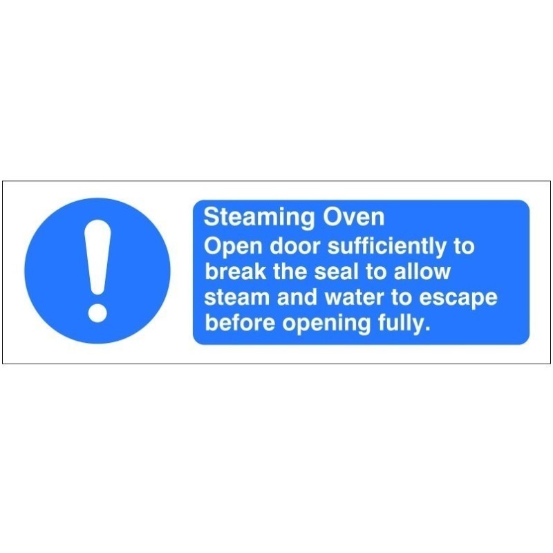 Steaming Oven Hygiene Sign - 300mm x 100mm