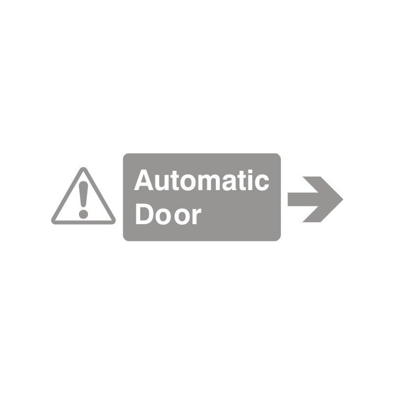 Glass Safety Automatic Door Arrow Right Sign 100mm x 100mm