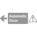 Glass Safety Automatic Door Arrow Left Sign 100mm x 100mm