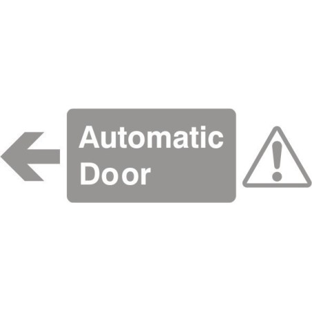 Glass Safety Automatic Door Arrow Left Sign 100mm x 100mm