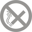 Glass Safety No Smoking Sign 100mm x 100mm