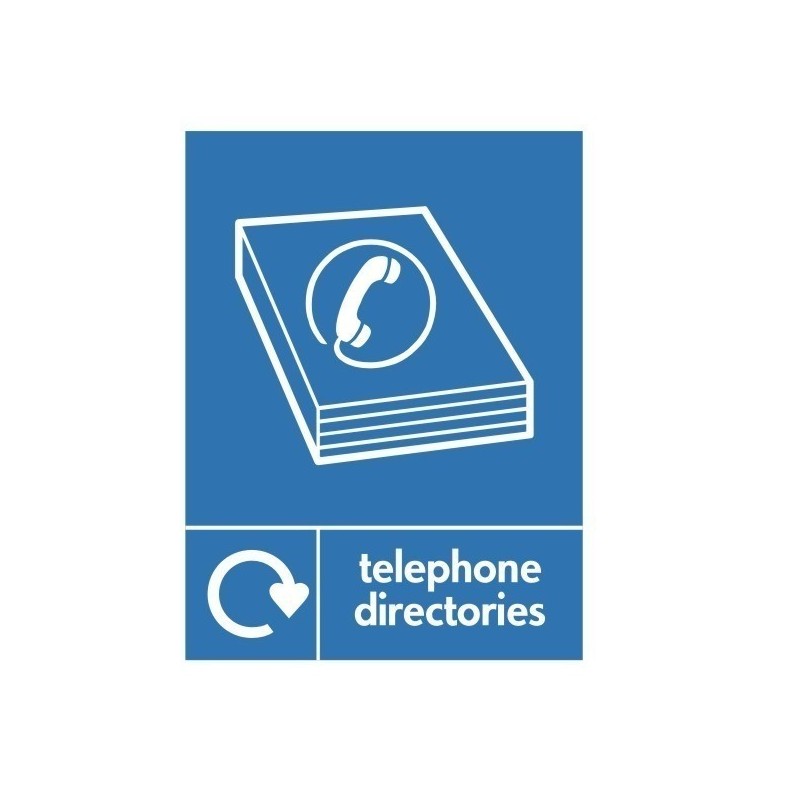 Telephone Directories Recycling Sign