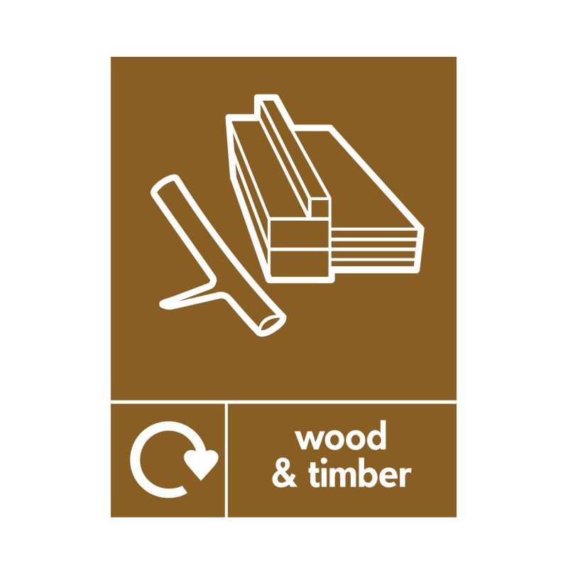 Wood And Timber Recycling Sign