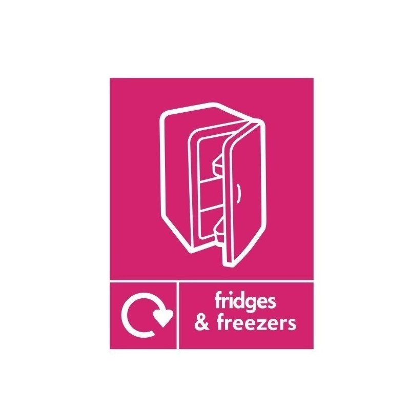 Fridges And Freezers Recycling Sign