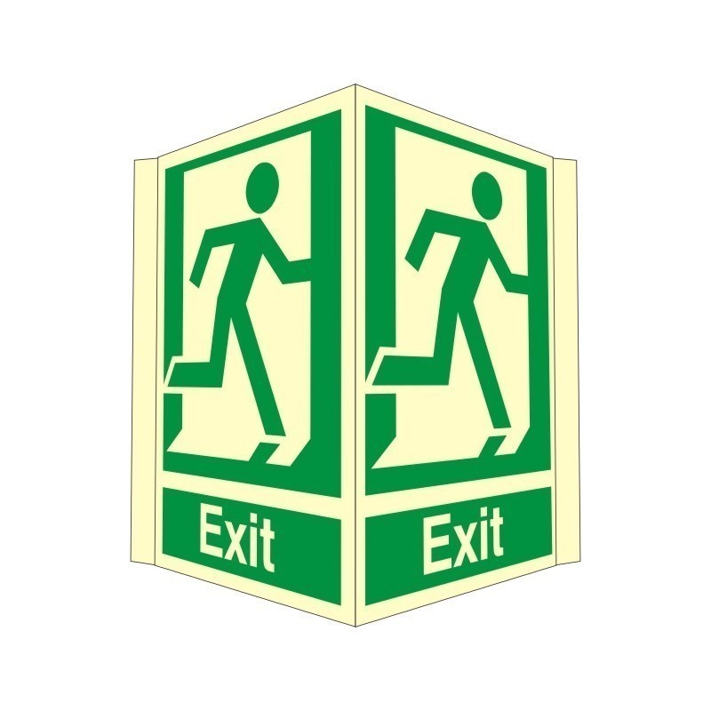 Glow in the Dark Exit Projecting Sign