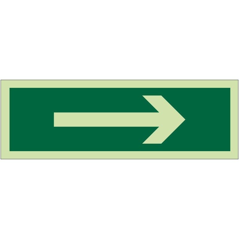 Photoluminescent Arrow Sign