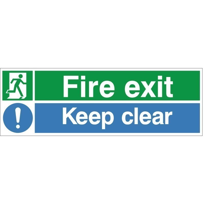 Fire Exit Keep Clear Sign