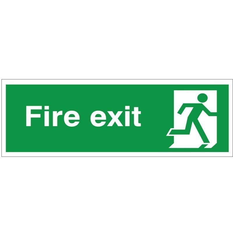 Fire Exit Running Man Right Sign