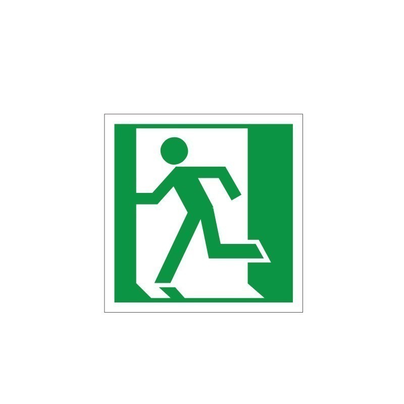 Fire Exit Man Running Left Sign