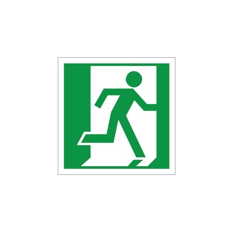 Fire Exit Man Running Right Sign