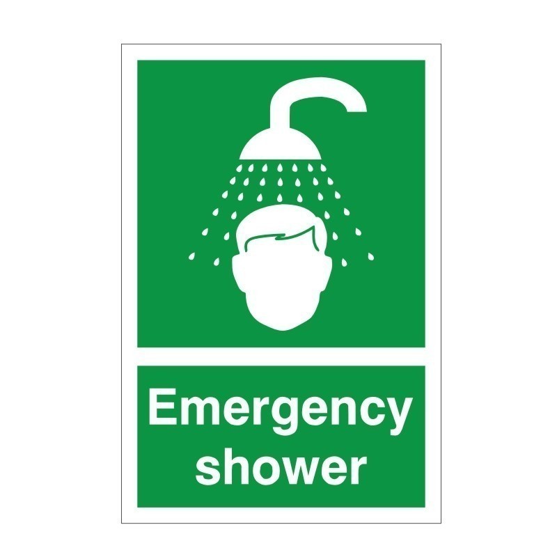 Emergency Shower First Aid Sign