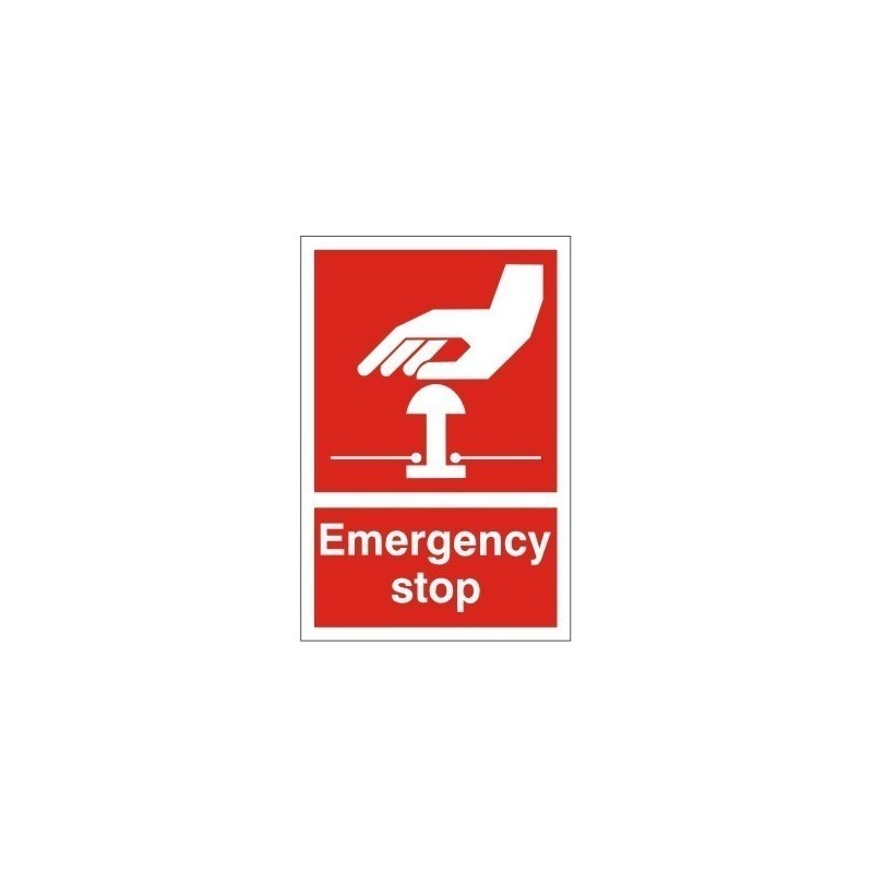 Emergency Stop First Aid Sign