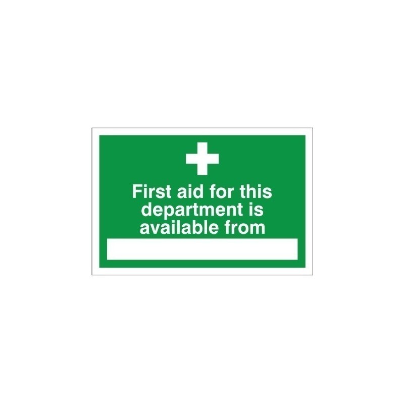 First Aid For This Department Is Available From Sign