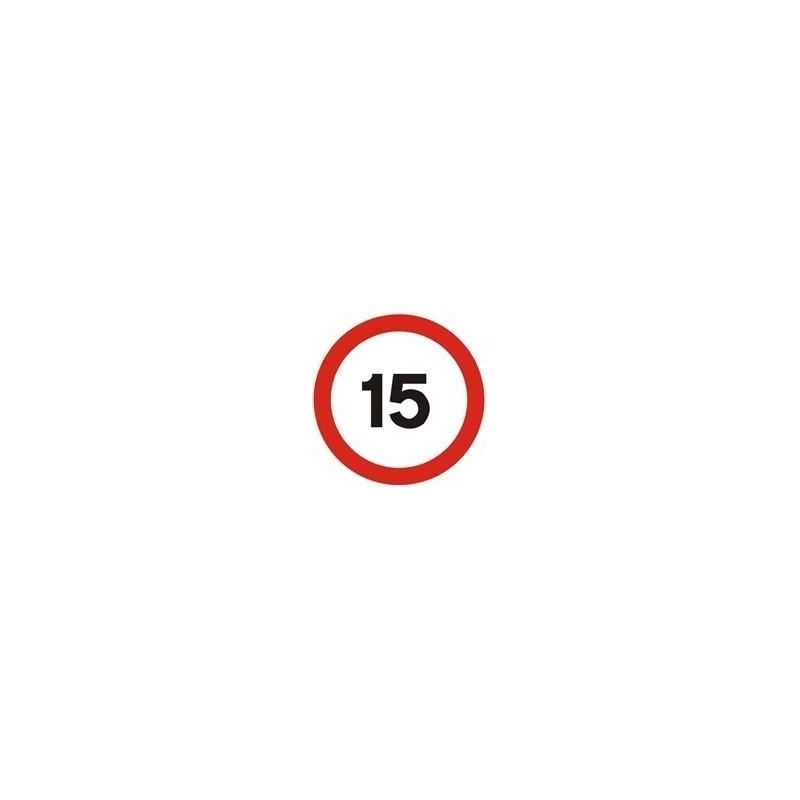 15 MPH Traffic Speed Limit Sign