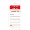 Quality Control Quarantine Tags Pack Of 10