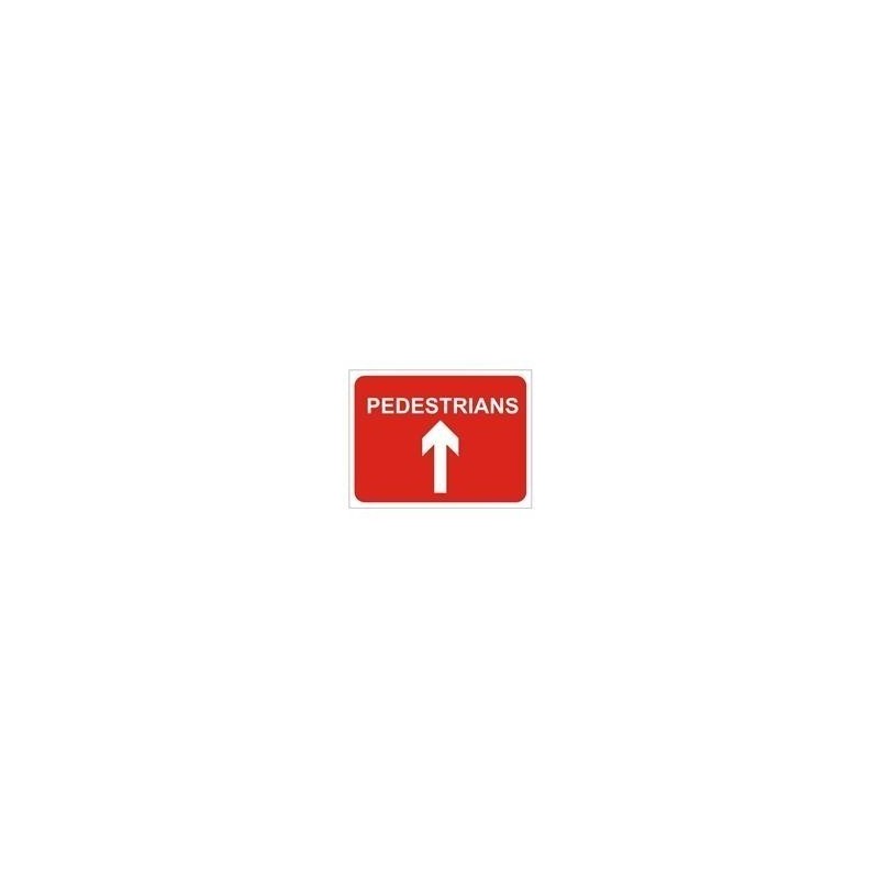 Pedestrians Straight Ahead Road Sign 600mm x 450mm