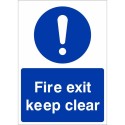 Fire Exit Keep Clear Sign