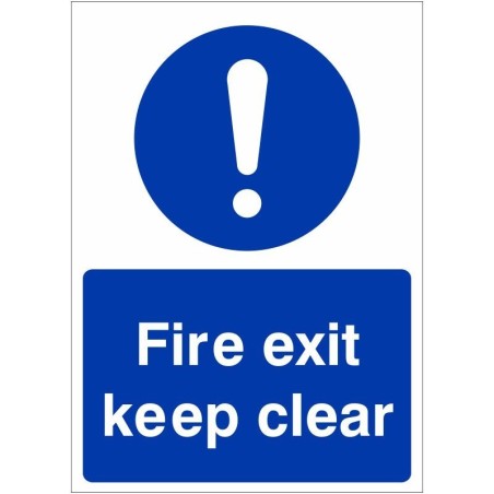 Fire Exit Keep Clear Sign