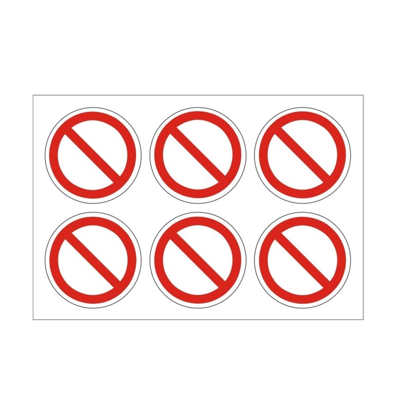 No Entry Labels Pack of 24