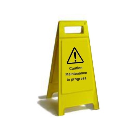 Caution Maintenance In Progress Free Standing Sign