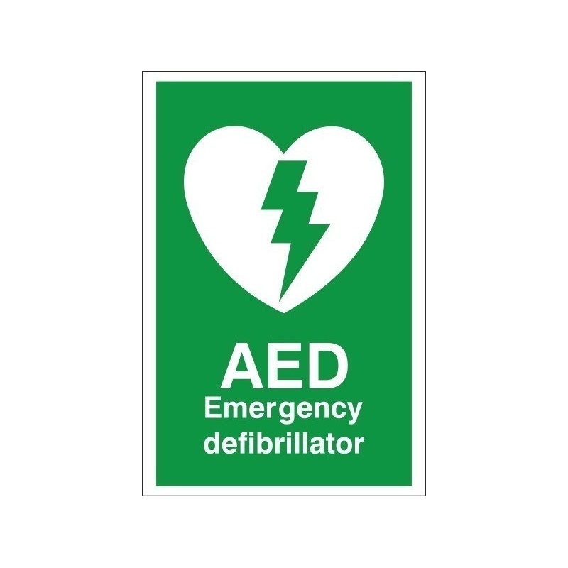 AED Emergency Defibrillator Sign - 200mm x 300mm