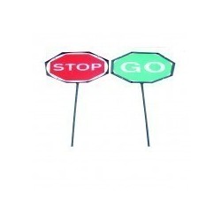 Double Sided Stop / Go Lollypop