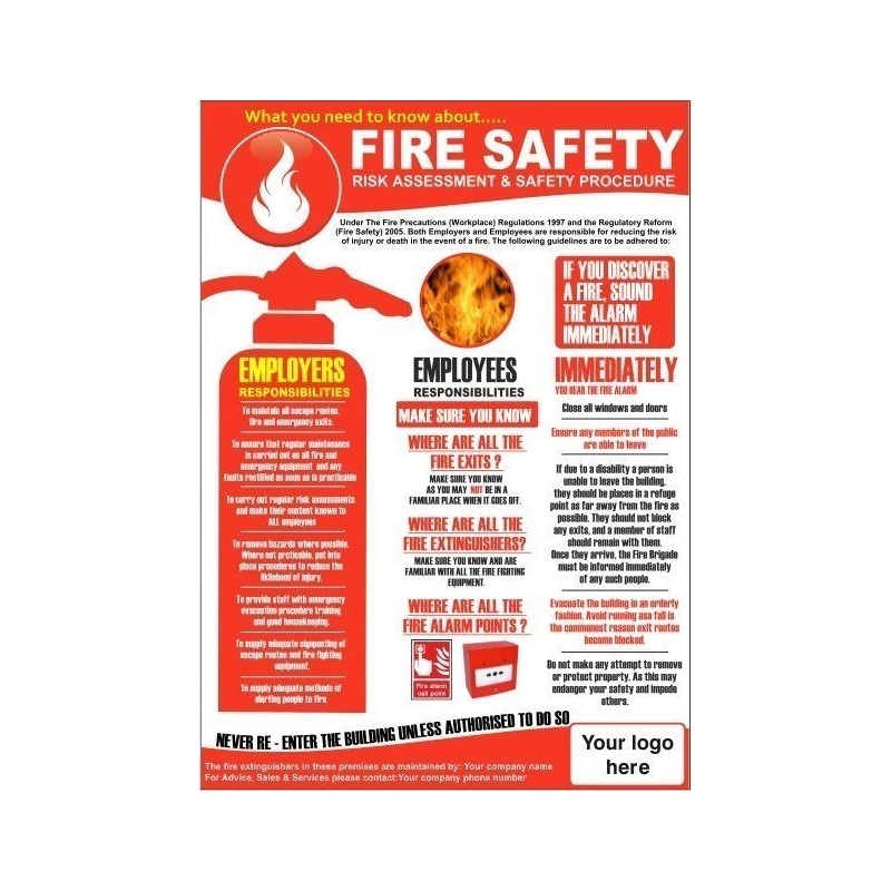 Fire safety poster 420x545mm