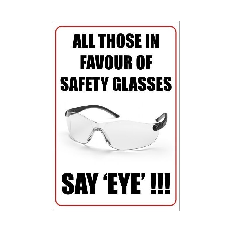 Safety glasses poster 400x600mm