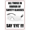 Safety glasses poster 400x600mm