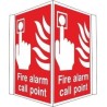 Projecting fire alarm call point sign 400x300mm