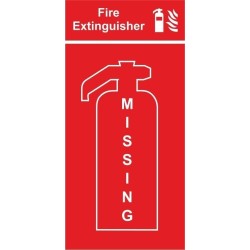 Fire extinguisher missing location panel 400x800mm