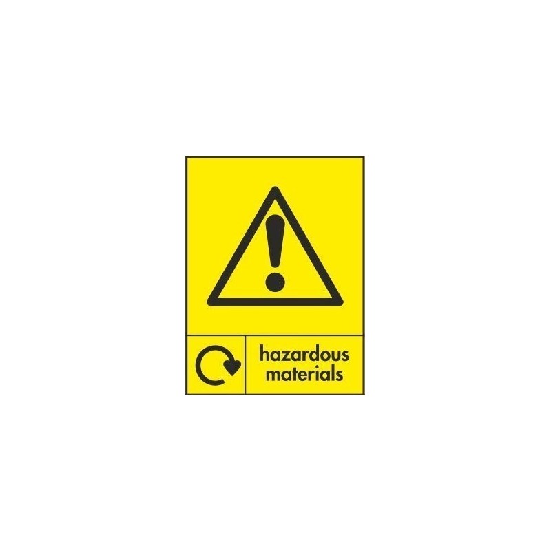 Hazardous materials Recycling Sign 