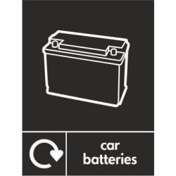 Car batteries Recycling Sign 