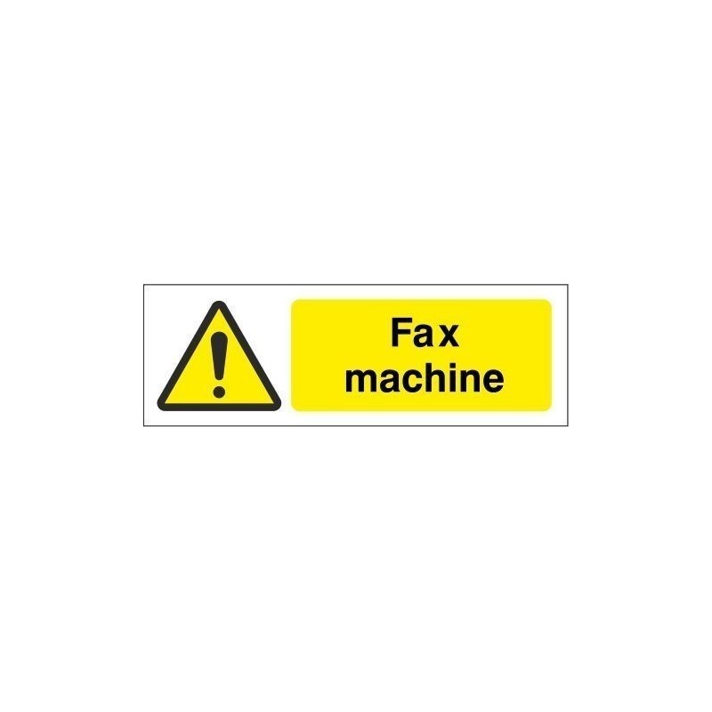 Fax Machine Equipment Label - 50mm x 20mm