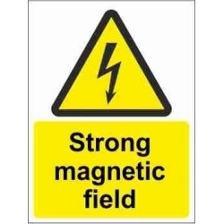 Strong Magnetic Field Warning Sign