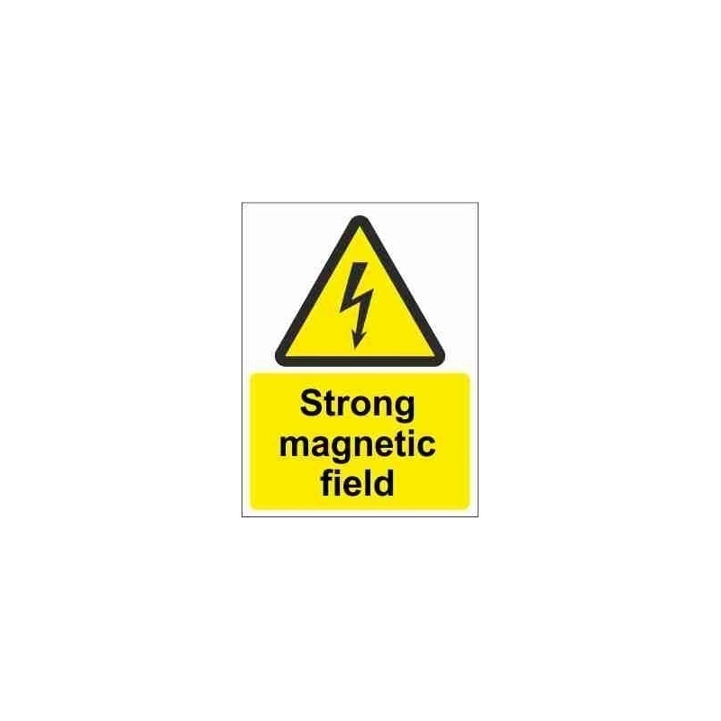 Strong Magnetic Field Warning Sign