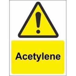 Acetylene Warning Sign