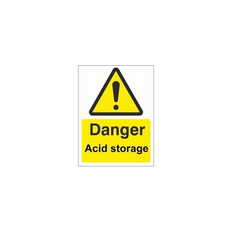 Acid Storage Warning Sign