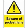 Beware Of Pedestrians Warning Sign