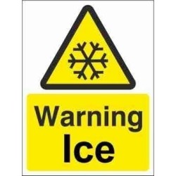 Warning Ice Warning Sign