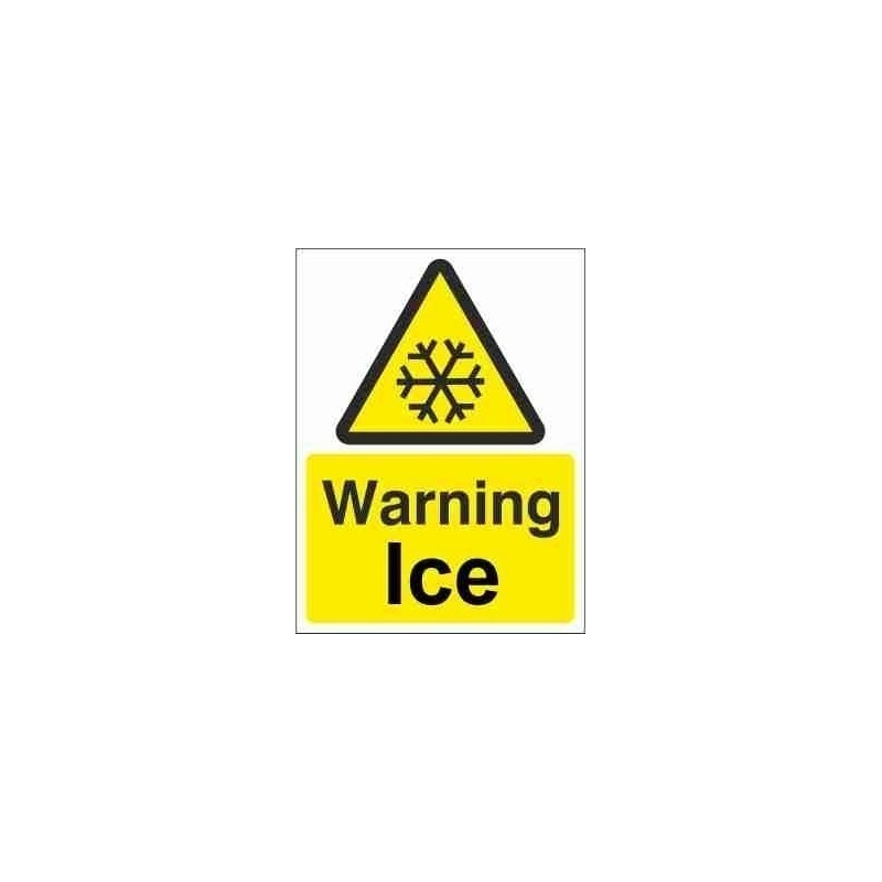 Warning Ice Warning Sign