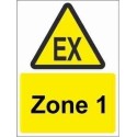 Zone 1 Explosive Risk Sign