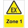 Zone 1 Explosive Risk Sign