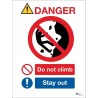 Danger deep cold water do not swim sign in a variety of sizes and materials with or without your logo