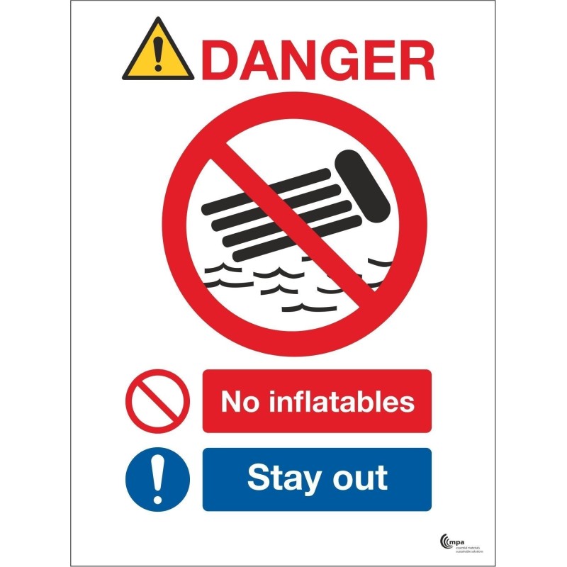 Danger deep cold water do not swim sign in a variety of sizes and materials with or without your logo