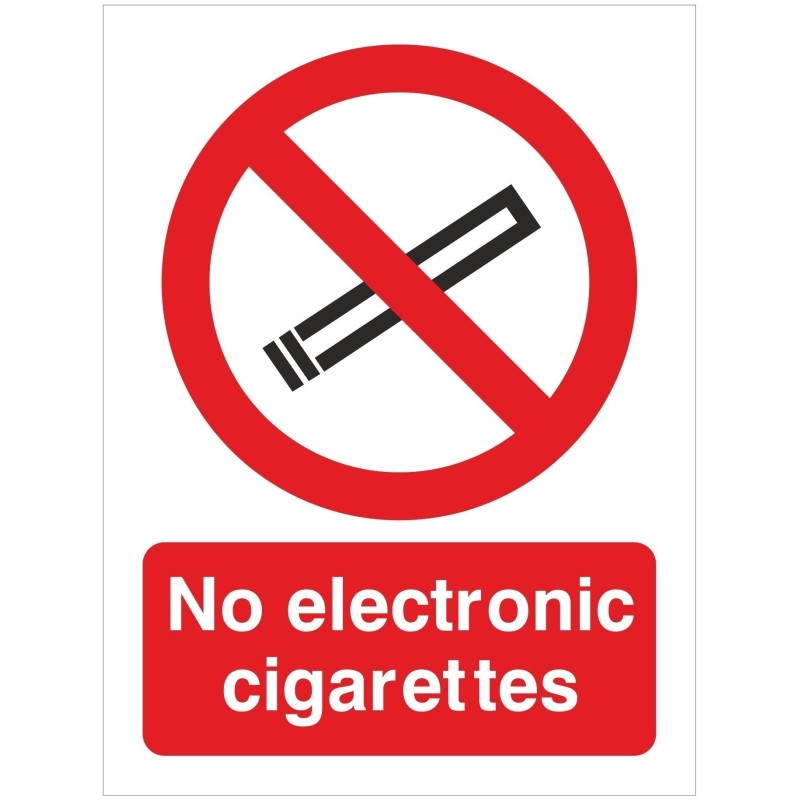 No Electronic Cigarettes 150X200mm Sign