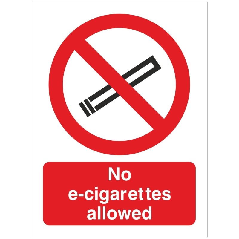 No E-Cigarettes Allowed 150X200mm Sign