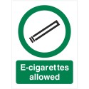 E-Cigarettes Allowed Sign